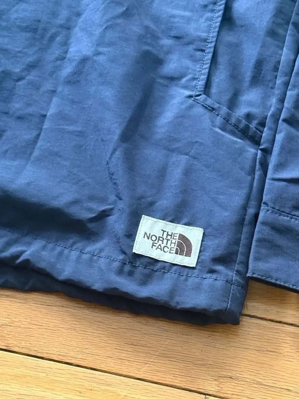 The North Face Windjammer Anorak Hooded Pullover Jacket - Navy Blue